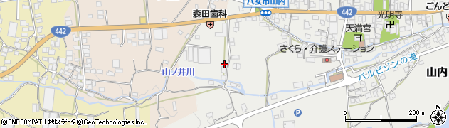 福岡県八女市山内24周辺の地図