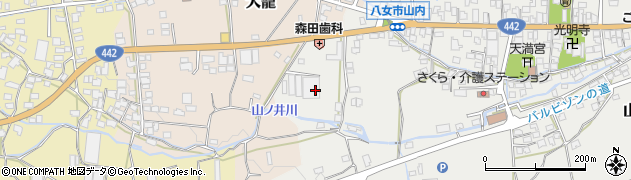 福岡県八女市山内26周辺の地図