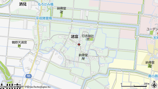 〒831-0003 福岡県大川市諸富の地図