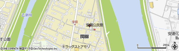 大分県大分市関園堂園周辺の地図