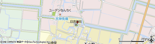 福岡県大川市下八院周辺の地図