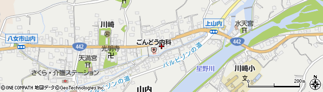福岡県八女市山内586周辺の地図
