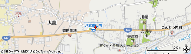 福岡県八女市山内416周辺の地図