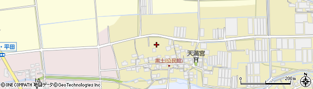 福岡県八女市黒土周辺の地図