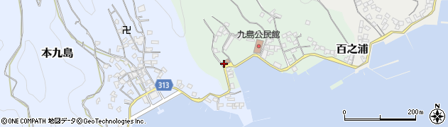 宇和島警察署百之浦駐在所周辺の地図