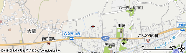 福岡県八女市山内438周辺の地図