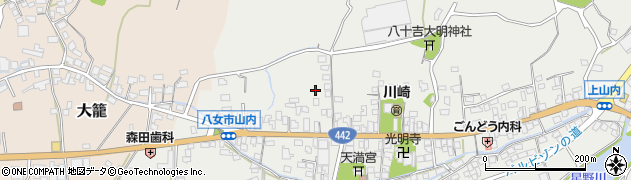 福岡県八女市山内470周辺の地図