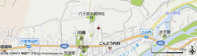 福岡県八女市山内565周辺の地図