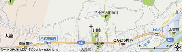 福岡県八女市山内515周辺の地図