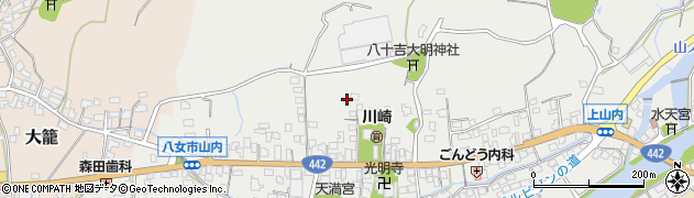 福岡県八女市山内514周辺の地図