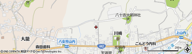 福岡県八女市山内474周辺の地図