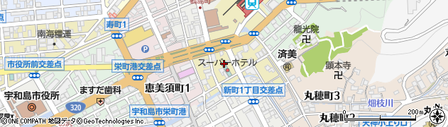 愛媛県宇和島市錦町4周辺の地図