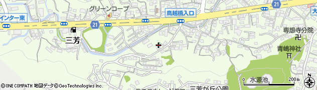 大分県大分市三芳940周辺の地図