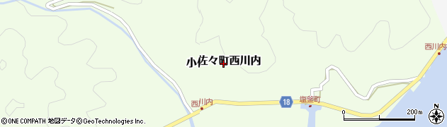 長崎県佐世保市小佐々町西川内周辺の地図