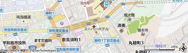 愛媛県宇和島市錦町周辺の地図
