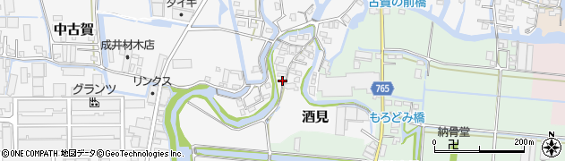 福岡県大川市酒見20周辺の地図