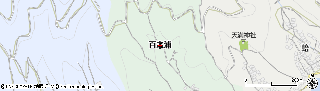 愛媛県宇和島市百之浦周辺の地図