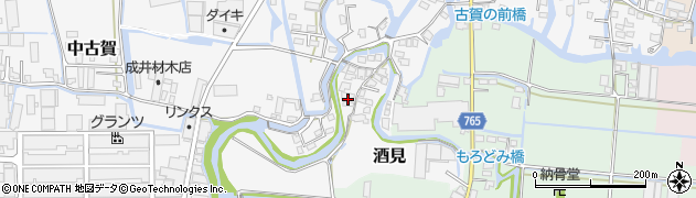 福岡県大川市酒見16周辺の地図
