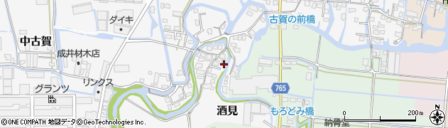 福岡県大川市酒見1666-1周辺の地図