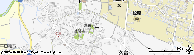 福岡県筑後市久富周辺の地図
