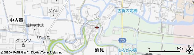 福岡県大川市酒見1665周辺の地図