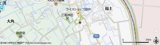 福岡県三潴郡大木町福土792周辺の地図