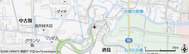 福岡県大川市酒見1660周辺の地図
