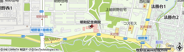 明和記念病院周辺の地図