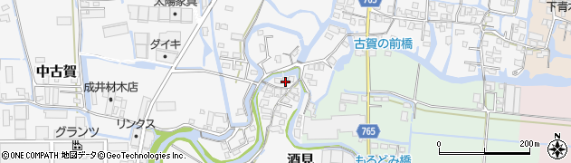 福岡県大川市酒見1656周辺の地図