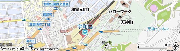愛媛県宇和島市錦町10周辺の地図