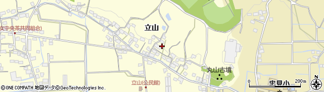 福岡県八女市本（立山）周辺の地図