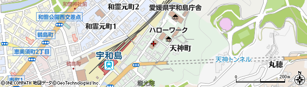松山地方法務局　宇和島支局人権相談周辺の地図