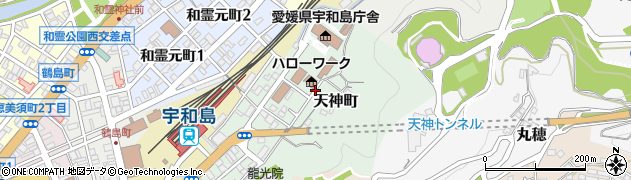 愛媛県宇和島市天神町周辺の地図