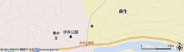 愛媛県北宇和郡松野町蕨生2376周辺の地図