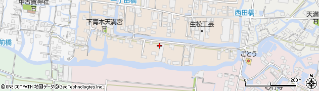 福岡県大川市下青木380周辺の地図
