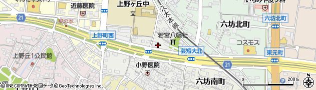 大分県大分市上野町周辺の地図