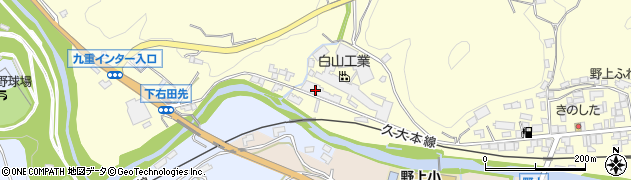 大分県玖珠郡九重町右田1058周辺の地図