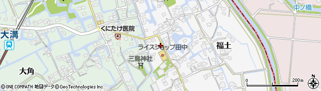 福岡県三潴郡大木町福土777周辺の地図