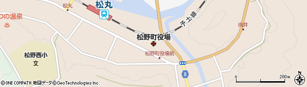 愛媛県松野町（北宇和郡）周辺の地図