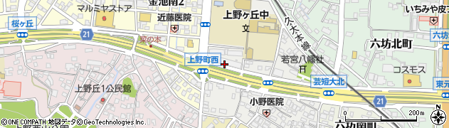 大分県大分市上野町6周辺の地図