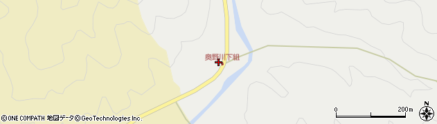 愛媛県北宇和郡松野町奥野川68周辺の地図
