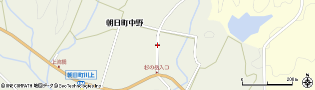 佐賀県武雄市朝日町大字中野周辺の地図