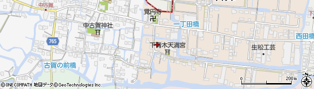 福岡県大川市下青木271周辺の地図