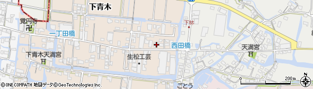 福岡県大川市下青木210周辺の地図