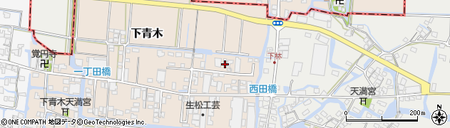 福岡県大川市下青木188周辺の地図