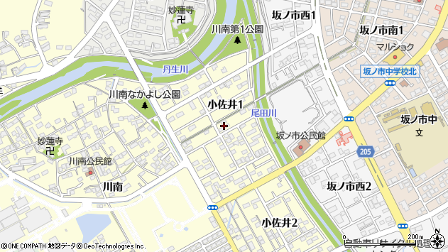 〒870-0327 大分県大分市小佐井の地図