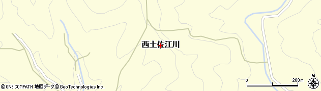 高知県四万十市西土佐江川周辺の地図