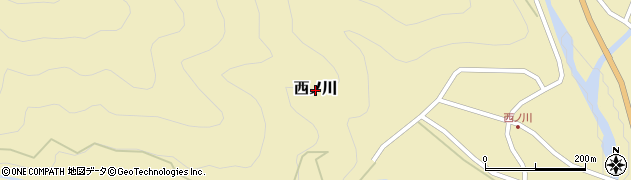 高知県四万十町（高岡郡）西ノ川周辺の地図