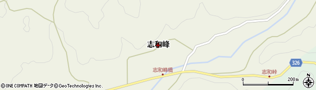 高知県四万十町（高岡郡）志和峰周辺の地図