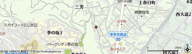 大分県大分市三芳2243周辺の地図